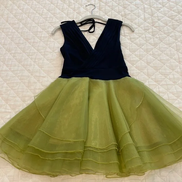 Two Toned Full Skirt Fumblin’ Dress - Picture 1 of 7